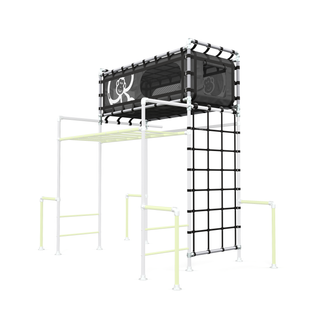 Funky Monkey Bars Treehouse Cubby with Cargo Net