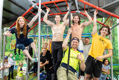 Ninja Stars Hang Out with fans at Funky Monkey Bars