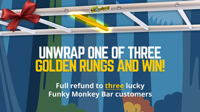 UNWRAP ONE OF THREE GOLDEN RUNGS TO WIN A FULL REFUND ON YOUR FUNKY MONKEY BAR