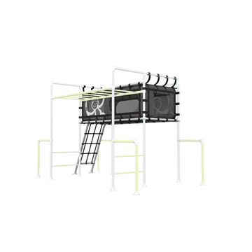 Funky Monkey Bars Clubhouse with Cargo Net