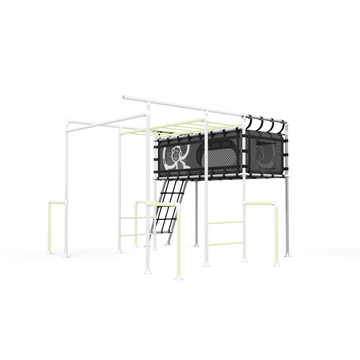 Funky Monkey Bars Clubhouse with Cargo Net
