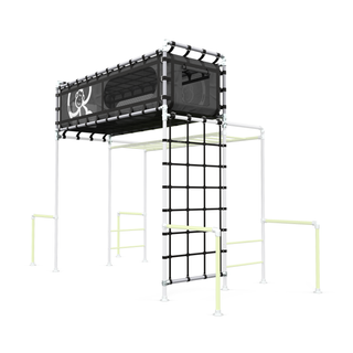 Funky Monkey Bars Treehouse Cubby with Cargo Net